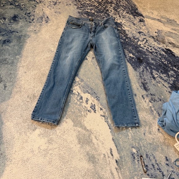 5 Pair Lee & Levi’s Men's Straight Leg Jeans in Blue and Black - Picture 11 of 16